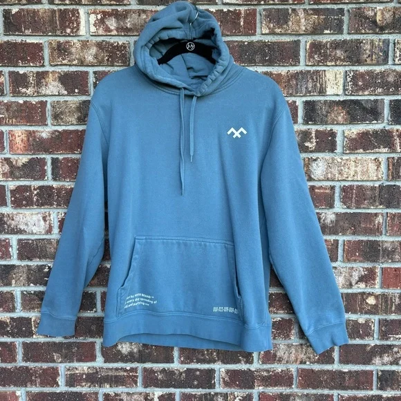 HVIII Brand Goods Hoodie Blue White Logo Powerlifting Weight Gym Size Medium M - Picture 8 of 9